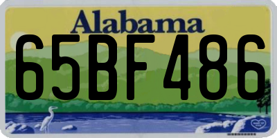 AL license plate 65BF486