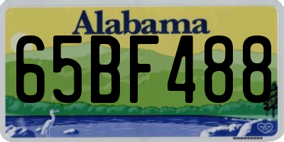 AL license plate 65BF488