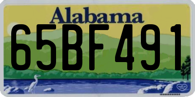 AL license plate 65BF491