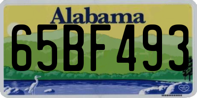 AL license plate 65BF493