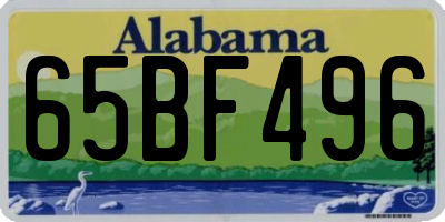 AL license plate 65BF496