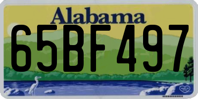 AL license plate 65BF497