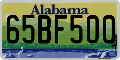 AL license plate 65BF500