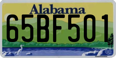 AL license plate 65BF501