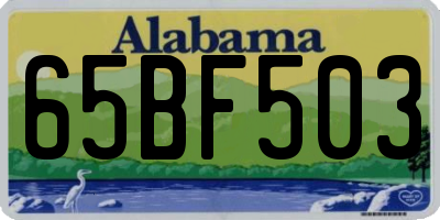 AL license plate 65BF503