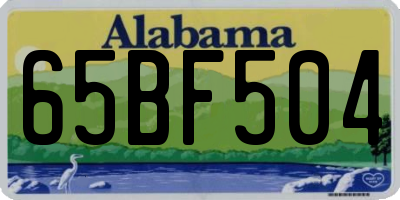 AL license plate 65BF504