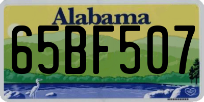 AL license plate 65BF507