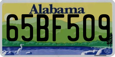 AL license plate 65BF509