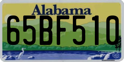 AL license plate 65BF510