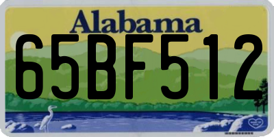 AL license plate 65BF512