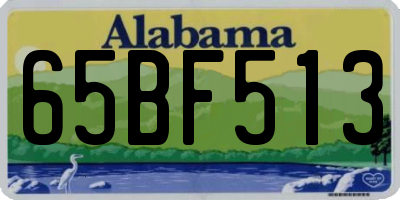 AL license plate 65BF513