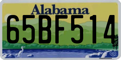 AL license plate 65BF514