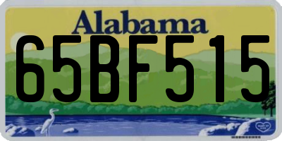 AL license plate 65BF515