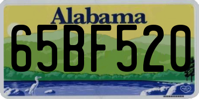 AL license plate 65BF520