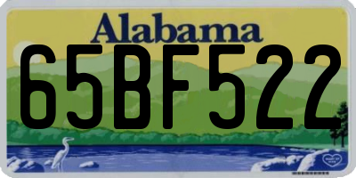 AL license plate 65BF522
