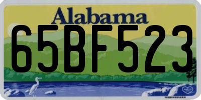 AL license plate 65BF523