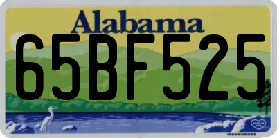 AL license plate 65BF525