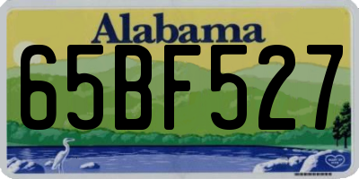 AL license plate 65BF527