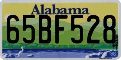 AL license plate 65BF528