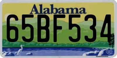 AL license plate 65BF534
