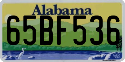 AL license plate 65BF536