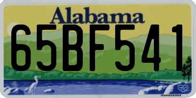 AL license plate 65BF541