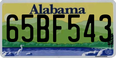 AL license plate 65BF543
