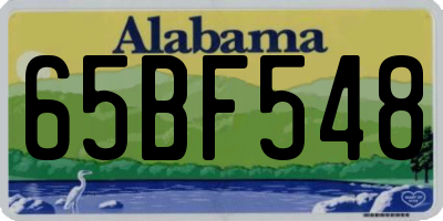 AL license plate 65BF548