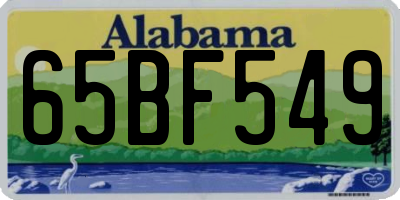 AL license plate 65BF549