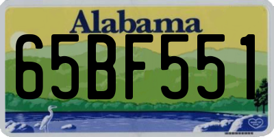 AL license plate 65BF551