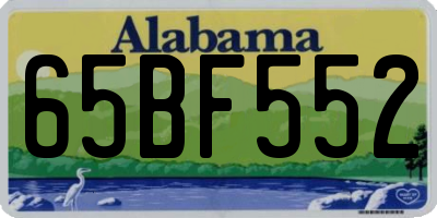 AL license plate 65BF552