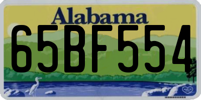 AL license plate 65BF554