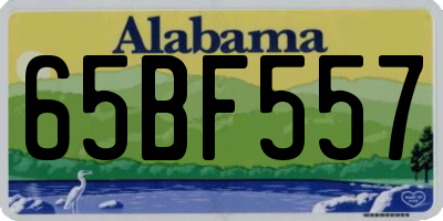AL license plate 65BF557