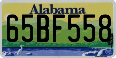 AL license plate 65BF558
