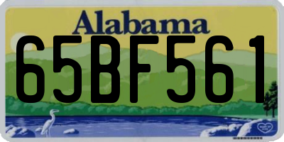 AL license plate 65BF561