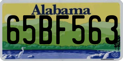 AL license plate 65BF563