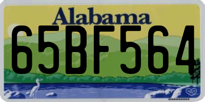 AL license plate 65BF564