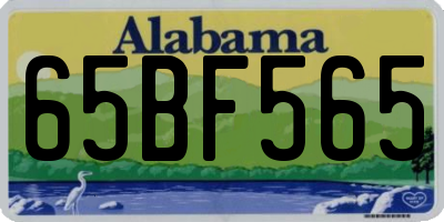 AL license plate 65BF565