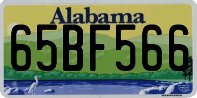 AL license plate 65BF566