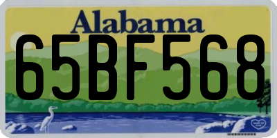 AL license plate 65BF568
