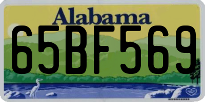 AL license plate 65BF569