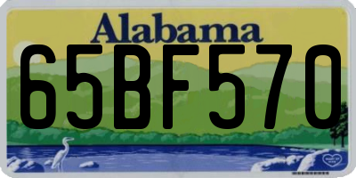 AL license plate 65BF570