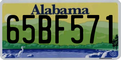AL license plate 65BF571