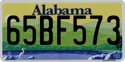 AL license plate 65BF573