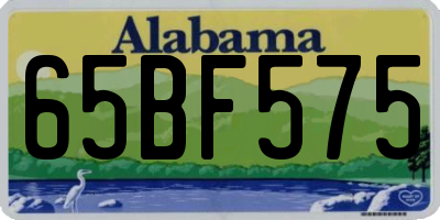 AL license plate 65BF575
