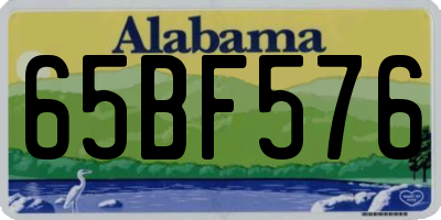 AL license plate 65BF576