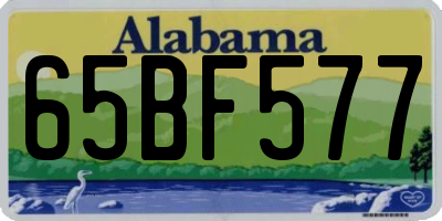 AL license plate 65BF577