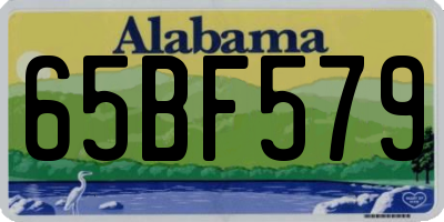 AL license plate 65BF579
