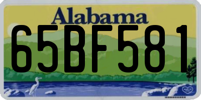 AL license plate 65BF581