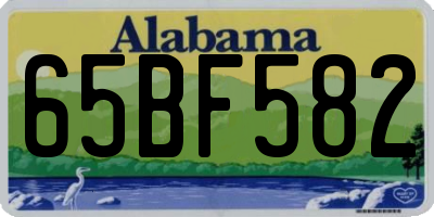 AL license plate 65BF582